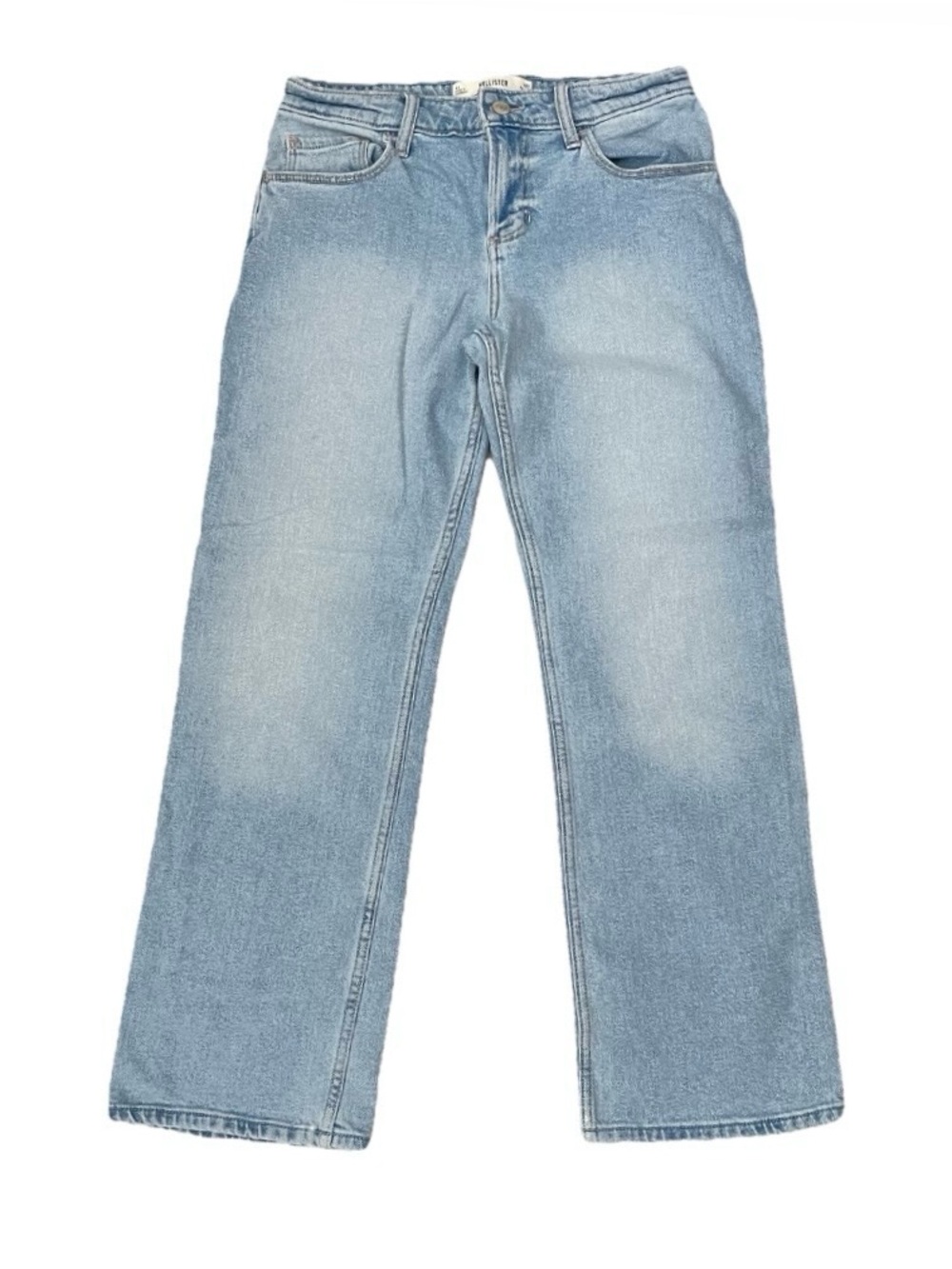 Hollister Low-rise Relaxed Straight Light Wash Jeans